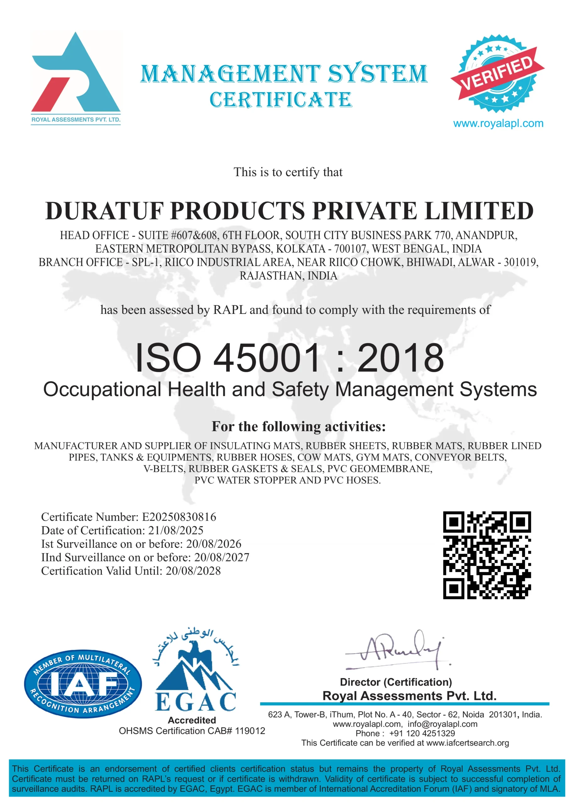 Management System Certificate