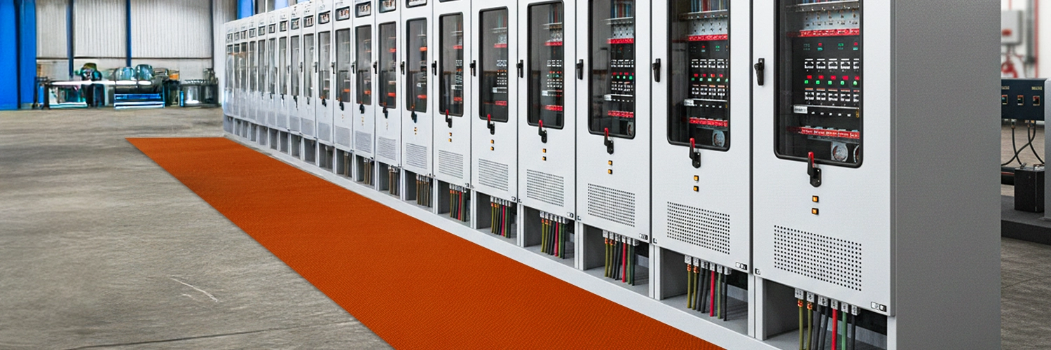 LT-panel with IS 15652 Electrical Insulating Mats (Red)