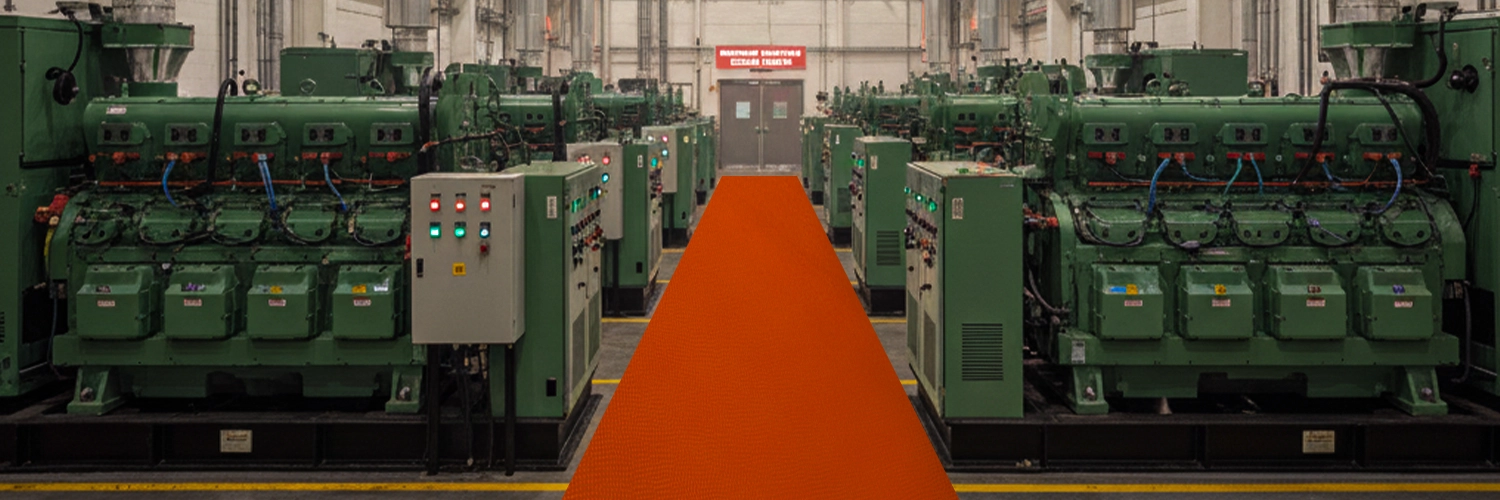 Generator Room with IS 15652 Electrical Insulating Mats (Red)