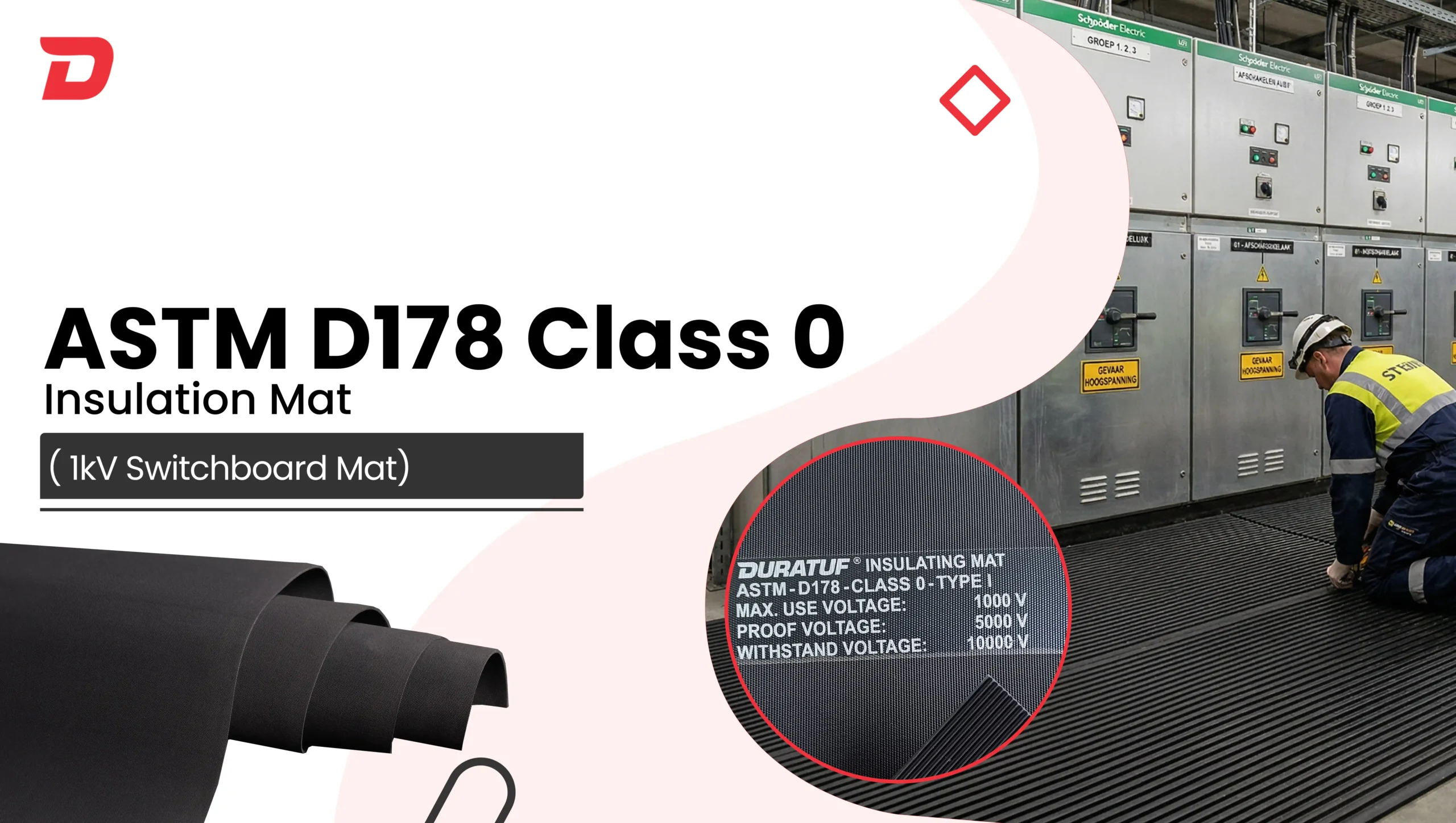 ASTM D178 Class 0 Insulating mat